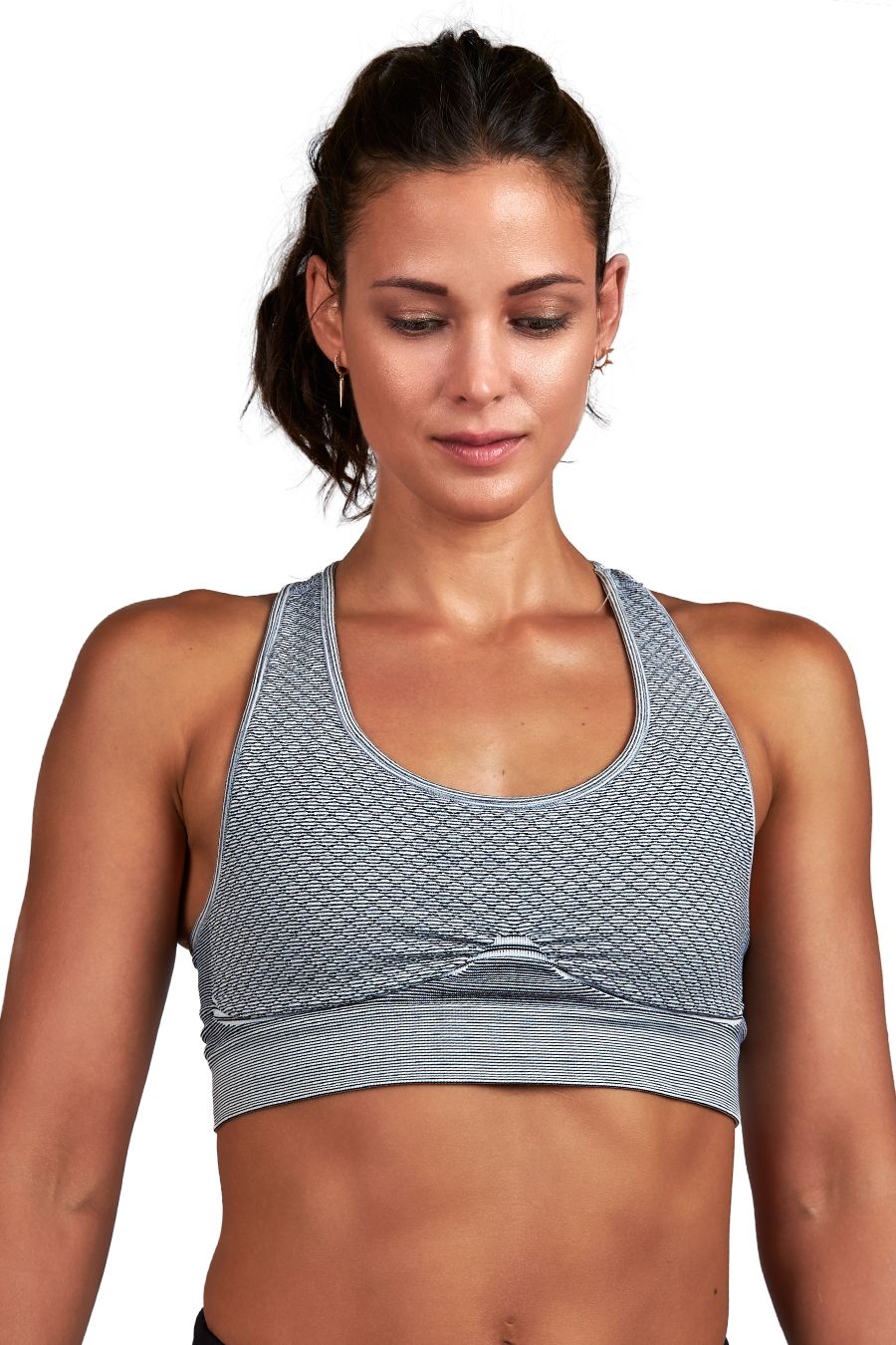 Caliloko Auburn Racer Back Bra Silver White