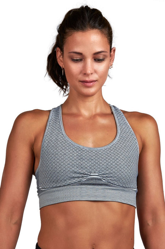 Caliloko Auburn Racer Back Bra Silver White