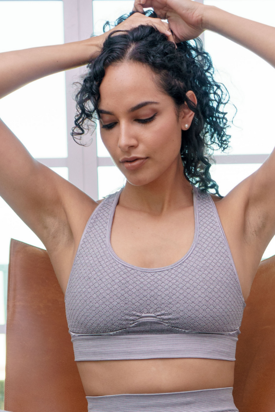 Caliloko Auburn Racer Back Bra Silver White
