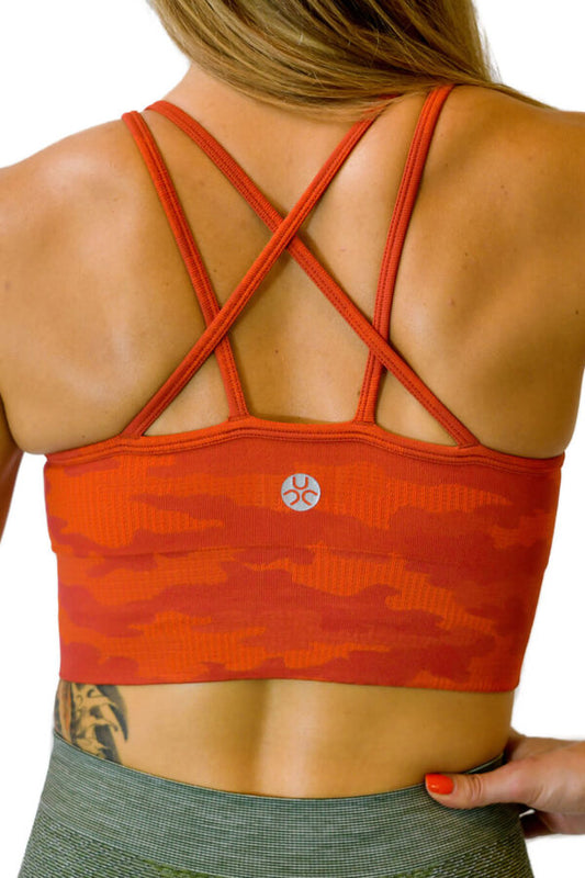 Caliloko Santa Clara Sports Bra Camo Red