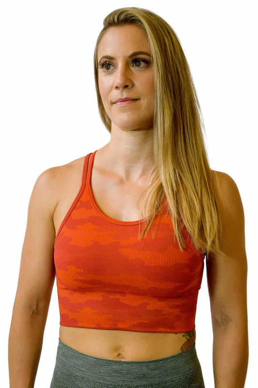 Caliloko Santa Clara Sports Bra Camo Red
