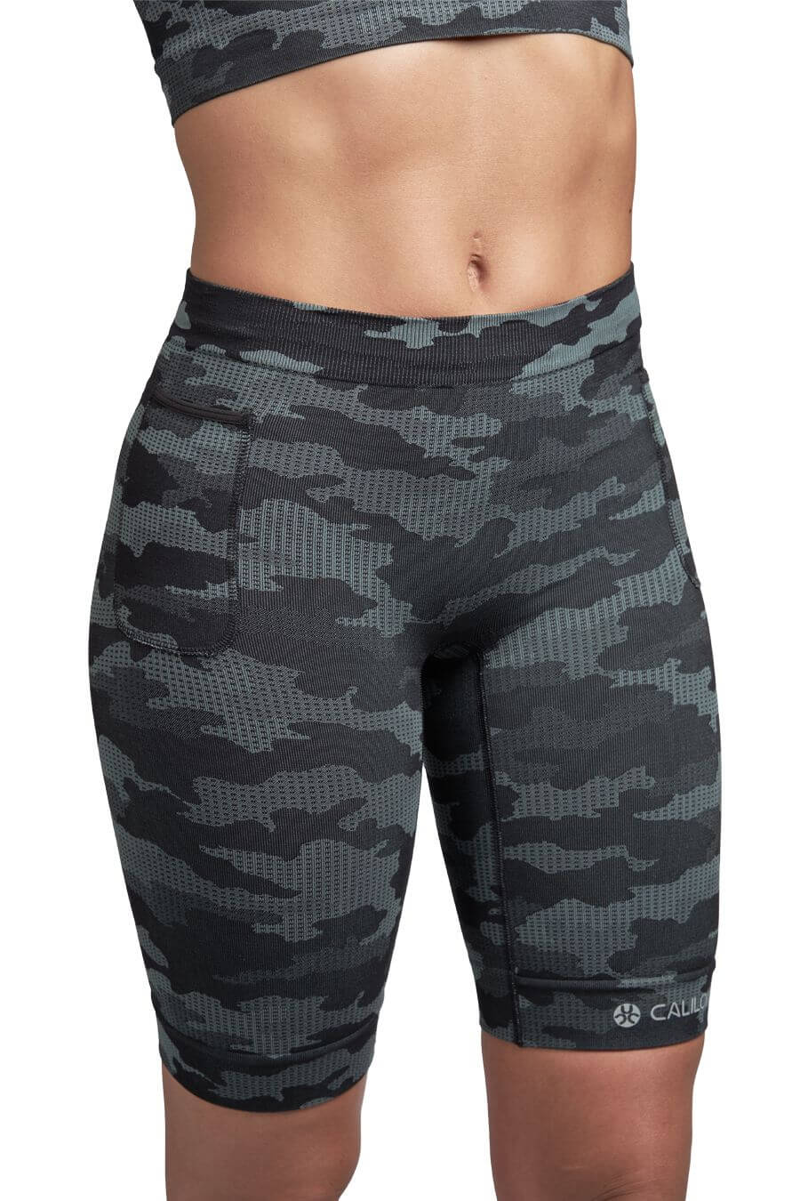 Caliloko Camo Junipero Compression Shorts for Women